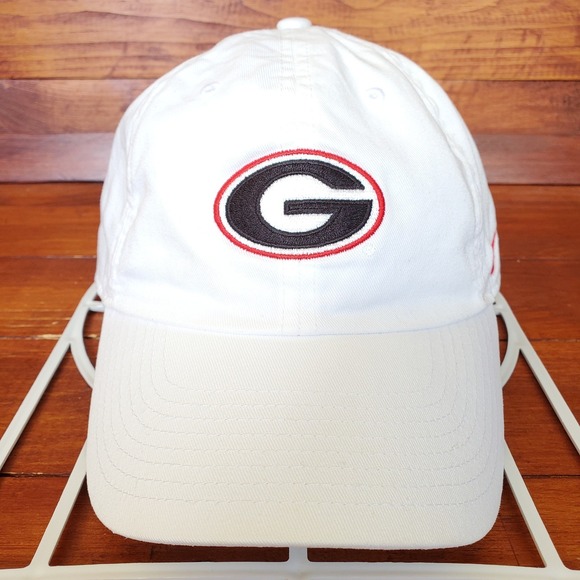 Nike Georgia Bulldogs Hat Cap Adult Strapback White Dri-Fit Heritage86 - Picture 1 of 6